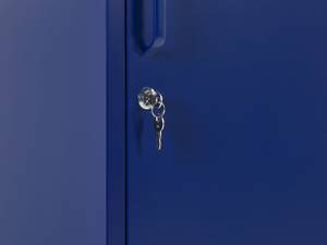 Kleiderschrank FROME Blau - Metall - 38 x 185 x 50 cm