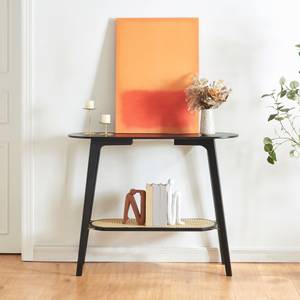 Table console Taivalkoski Noir - Bambou - 100 x 80 x 35 cm