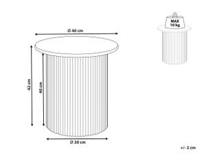 Table d'appoint OLLIE Blanc - Bois manufacturé - 40 x 42 x 40 cm