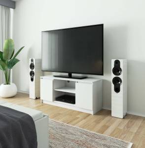 Meuble TV K120 2T 1S CLP Blanc