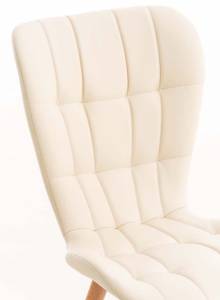 Chaise de salle à manger Elda Lot de 4 Blanc crème