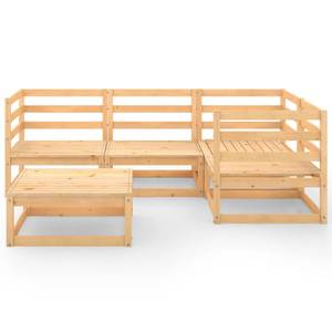 Garten-Lounge-Set (5-teilig) 3009928-2 Braun - Massivholz - Holzart/Dekor - 70 x 30 x 70 cm