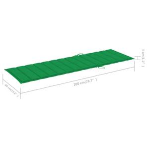 Chaise longue 3009264-2 Vert - Profondeur : 123 cm