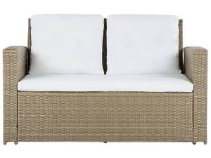 Sitzgruppe LUCA 4-tlg Beige - Blau - Braun - Weiß - Polyrattan - 128 x 77 x 61 cm