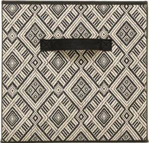 Regalbox aus Stoff ETHNIQUE Schwarz - Papier - 31 x 31 x 31 cm