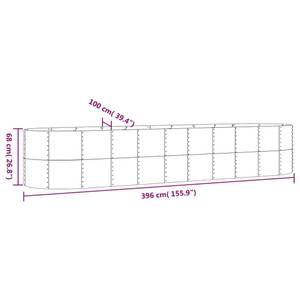 Hochbeet 3012743-1 Grün - 100 x 396 cm