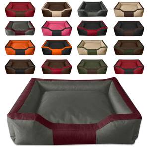 Lit pour chien, coussin BRUNO Bordeaux - Gris - 110 x 28 x 150 cm