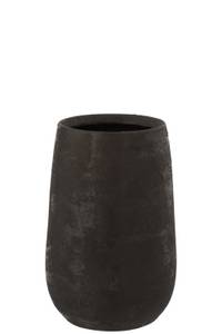 Vase Uneben Schwarz - Keramik - Ton - 19 x 31 x 19 cm