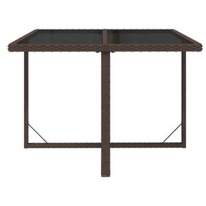 Table de jardin Marron - Métal - Polyrotin - 109 x 74 x 109 cm