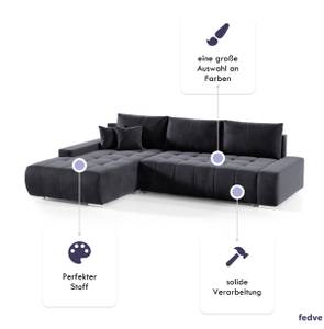 Ecksofa Dhaka L-form Links Graphit - Ecke davorstehend links