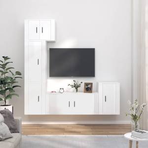 TV-Schrank 5er Set D854 Hochglanz Weiß