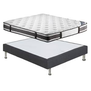 Pack lit sommier + matelas - REMIMOS Anthracite