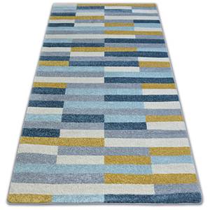 Teppich Nordic Stockholm Grau/blau Grau - Kunststoff - Textil - 140 x 1 x 190 cm