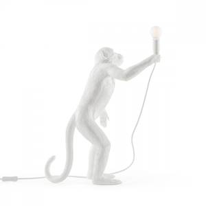 Lampe Monkey debout Blanc - Matière plastique - 27 x 54 x 46 cm