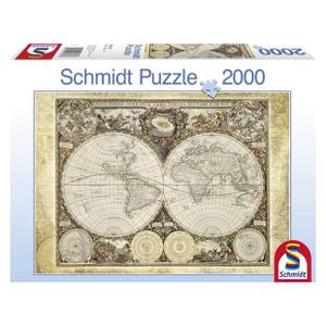 Puzzle Historische Weltkarte 2000 Teile Papier - 28 x 6 x 38 cm