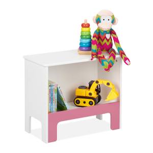 Étagère à jouets pour les enfants Rose foncé - Blanc - Bois manufacturé - 48 x 41 x 24 cm