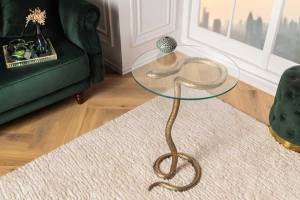 Beistelltisch WILDLIFE SNAKE Glas - Metall - 45 x 62 x 45 cm