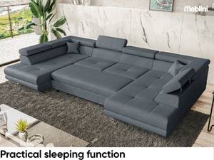 Ecksofa Carl U-Form Grau