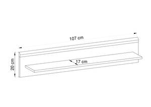 Étagères murales PRIMO P107 Beige - Blanc - Bois manufacturé - Matière plastique - 107 x 20 x 19 cm