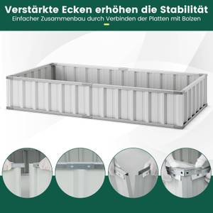 Hochbeet SF6329 Grün - Metall - 90 x 70 x 174 cm