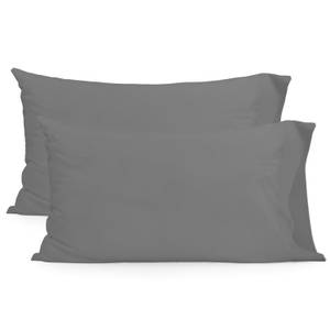 Basic Taie d'oreiller (2er Set) Gris - Textile - 1 x 50 x 75 cm