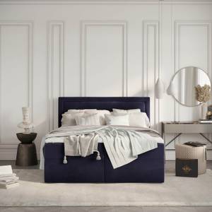 Premium Boxspringbett Jodan Magic Velvet Marineblau - Breite: 202 cm