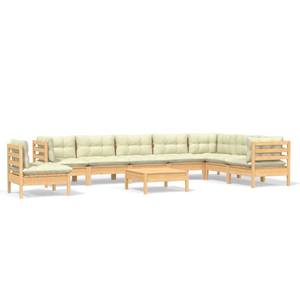 Garten-Lounge-Set Weiß - Massivholz - 64 x 29 x 64 cm