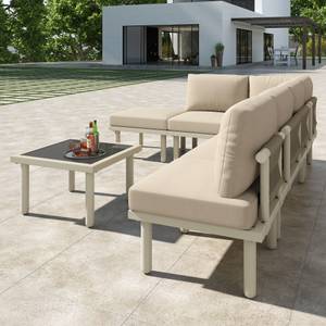 Gartenlounge-Set 6tlg Phanes Ⅱ Beige