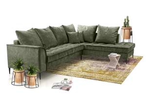 Ecksofa Eckcouch Vivian L Form Couch Grün - Ecke davorstehend rechts