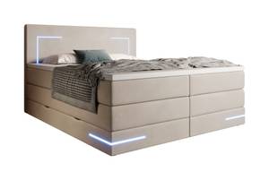 Boxspringbett DETROIT Beige - Breite: 180 cm - Wendbar H2/H3