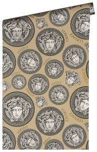 Tapete Versace Medusa Beige Silber Beige - Gold - Grau - Silber