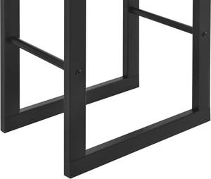 Kaminholzregal Schwarz - Metall - 30 x 100 x 45 cm