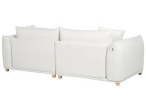 3-Sitzer Sofa LUVOS Cremeweiß - Eiche Hell - Weiß