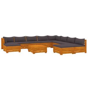 Garten-Lounge-Set (11-teilig) 3087320 Grau - Massivholz - Holzart/Dekor - 68 x 30 x 68 cm