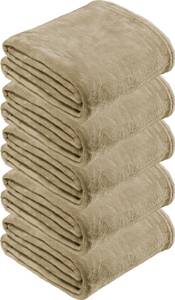 Fleece Wohndecke 5er-Pack 204847 Beige - 130 x 180 cm