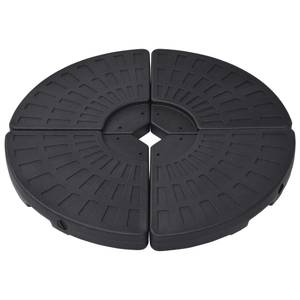 Socle de parasol (lot de 4) 47857 Noir - Matière plastique - 101 x 8 x 101 cm