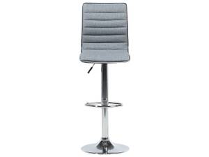 Tabouret de bar LUCERNE Gris - Gris lumineux - Argenté - Chromé - Non revêtu