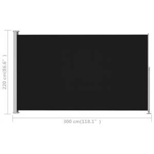 Seitenmarkise 3005782 Schwarz - 300 x 220 cm