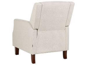 Fauteuil de relaxation EGERSUND Beige - Crème - Chêne foncé