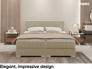 Boxspringbett Piaf Beige - Breite: 186 cm - H4