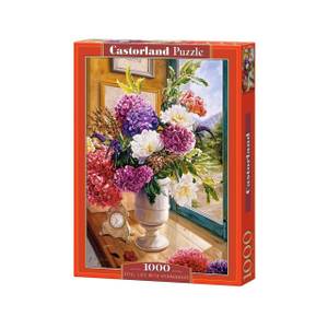 Puzzle Stillleben mit Hortensien Papier - 25 x 5 x 35 cm