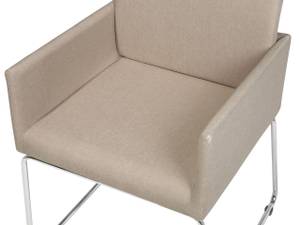 Chaise de salle à manger GOMEZ Beige - Argenté