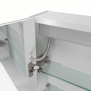 LED Spiegelschrank Badspiegel Badschrank Silber - Glas - 80 x 60 x 13 cm