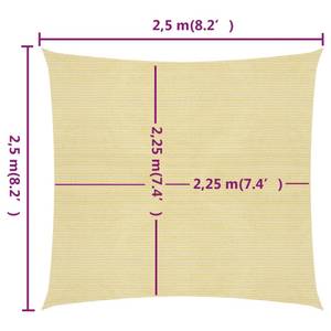 Voile solaire 3006391-1 Beige - 250 x 250 cm