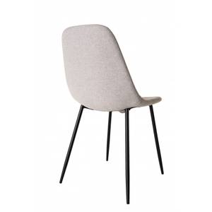 Set aus 2 Stühlen Stoffbezug Weiß Ecru Beige - Textil - 53 x 80 x 43 cm