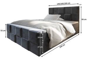 Boxspringbett MONA Grün - Breite: 140 cm