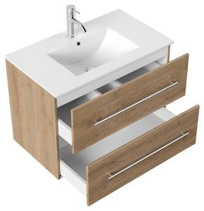 Badmöbel Firenze 80 eiche hell Braun - Holzwerkstoff - 46 x 61 x 81 cm