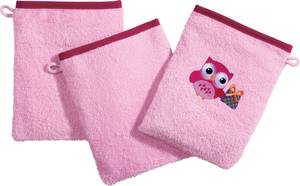 Kinder-Waschhandschuh 3er-Pack 106781 Pink - Textil - 15 x 1 x 21 cm