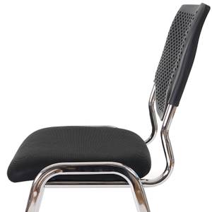 Chaise visiteur T401 empilable(lot de 4) Noir - Argenté