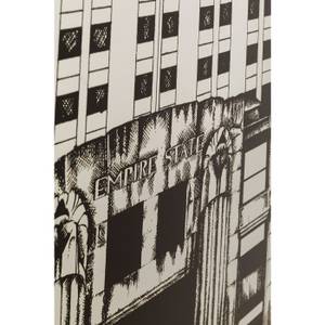 Tableau déco Empire State Argenté - Verre - 77 x 130 x 5 cm